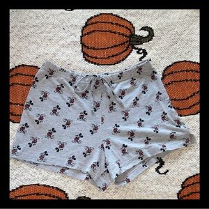 Disney Gray Shorts with Mickey Mouse Pattern